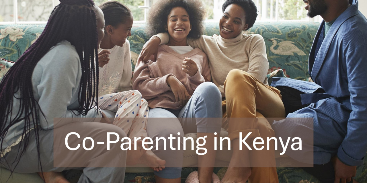 A family of 5 playful on the couch at home with dad, mom and 3 daughters | Co-parenting in Kenya | Njaga & Co. Advocates Legal alerts