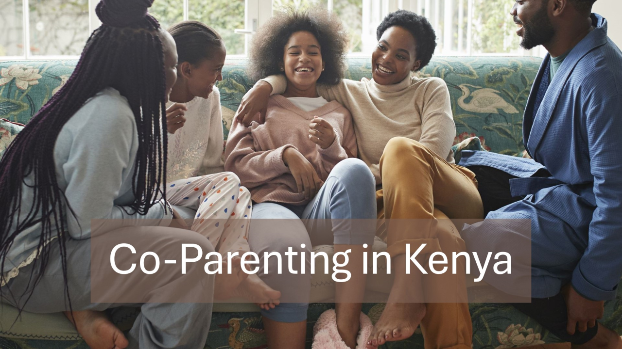 A family of 5 playful on the couch at home with dad, mom and 3 daughters | Co-parenting in Kenya | Njaga & Co. Advocates Legal alerts