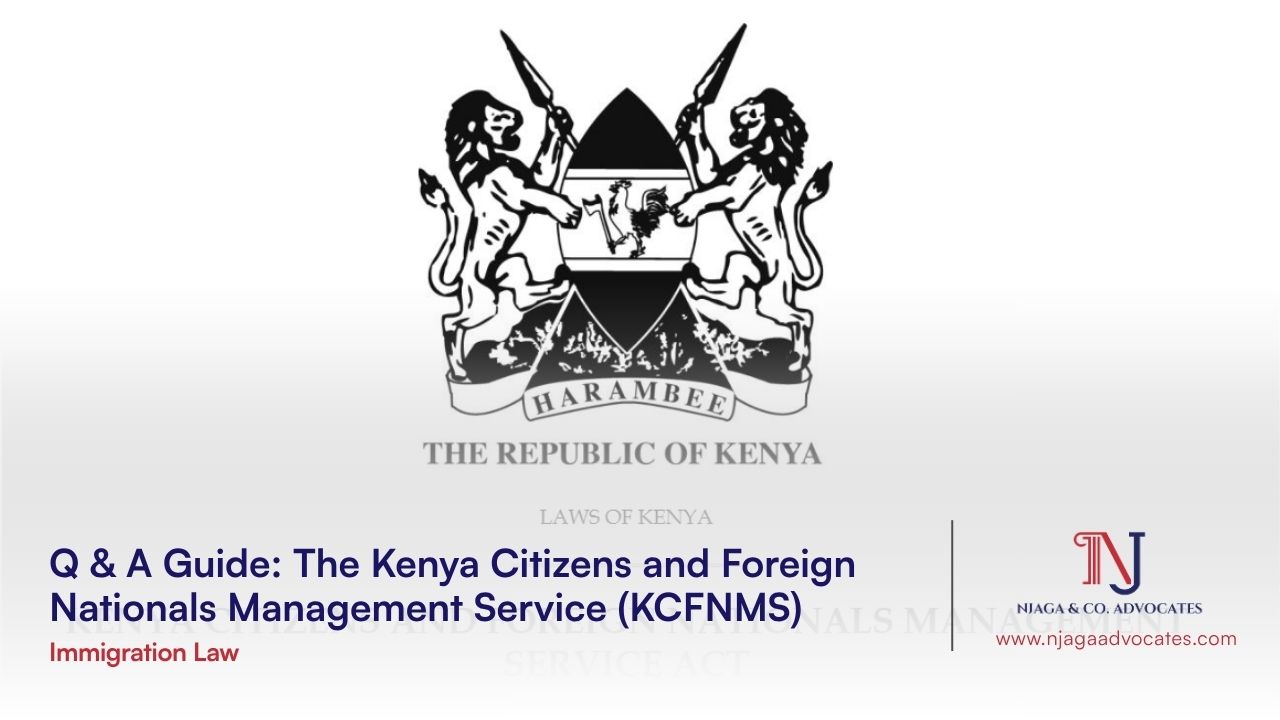 Kenya's coat of arms | The Kenya Citizens and Foreign Nationals Management Service (KCFNMS) guide concept | immigration services in kenya | immigration lawyer in kenya