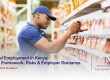 Supermarket attendant arranging items in the supermarket aisle showing Casual Employment in Kenya concept | employment law in kenya