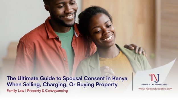 Guide to Spousal Consent in Kenya African descent couple male and lady hugging all smiles looking at a document in the lady's hands | Spousal Consent in Kenya When Selling, Charging, Or Buying Property