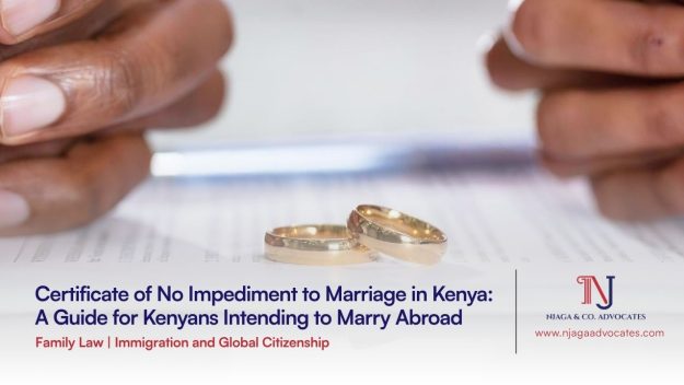 Certificate of No Impediment to Marriage in Kenya 2 rings with 2 hands on either side with Njaga Advocates logo | Certificate of No Impediment to Marriage in Kenya | OAG Kenya | marriage abroad