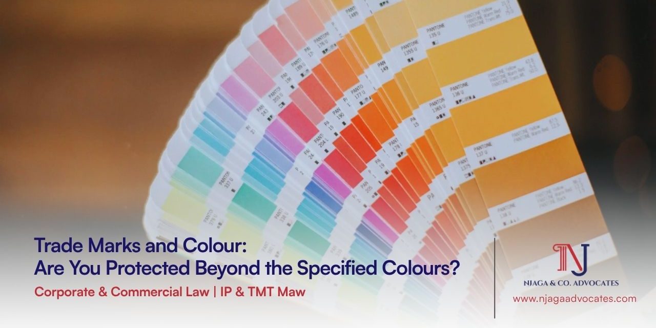 colour protection guide showing Pantone colour swatches and trademark protection beyond specified colours |Trade Marks and Colour in Kenya
